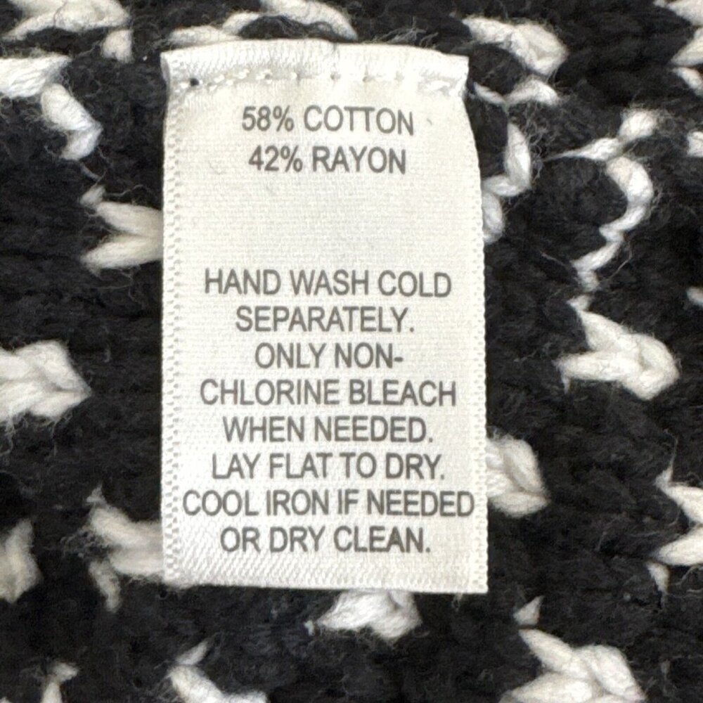 White House‎ Black Market Women's M Fitted 3 Button Knit Blazer Black & White - Picture 11 of 13